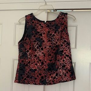 Vince Camuto Floral Sleeveless Top - Black and Red Size XS